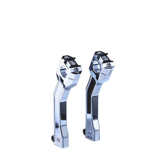 Chrome 7.5in Pan America pull-back handlebar risers