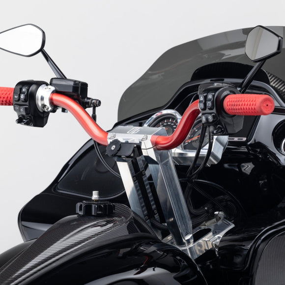OG 8.5'' Straight Risers installed on a Touring/Bagger