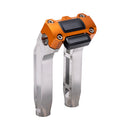OG Aluminum 8.5 inch Pull Back Risers with Orange Digital Gauge Cut Out Top Clamp