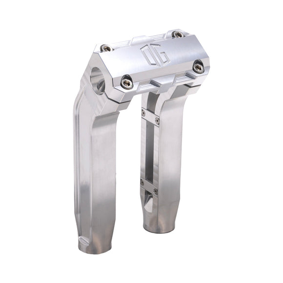 OG Aluminum 8.5 inch Pull Back Risers with Aluminum Standard Top Clamp