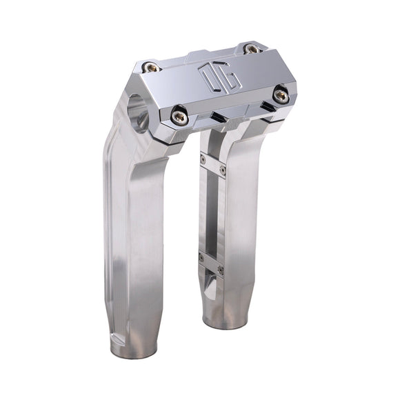 OG Aluminum 8.5 inch Pull Back Risers with Chrome Standard Top Clamp