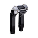 OG Black 8.5 inch Pull Back Risers with Chrome Digital Gauge Cut Out Top Clamp