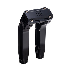 OG Black 8.5 inch Pull Back Risers with Black Standard Top Clamp