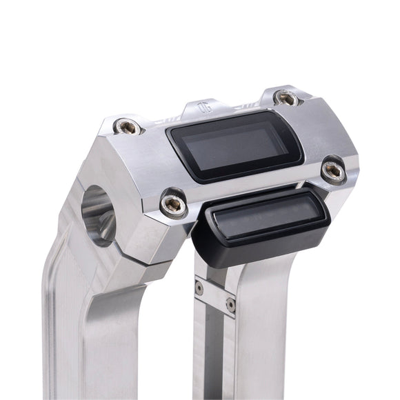 OG Aluminum 8.5 inch Straight Risers with Aluminum Digital Gauge Cut Out Top Clamp