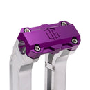 OG Aluminum 8.5 inch Straight Risers with Purple Standard Top Clamp