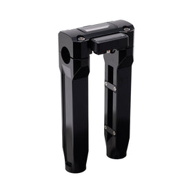 OG Black 8.5 inch Straight Risers with Black Digital Gauge Cut Out Top Clamp