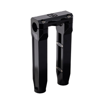 OG Black 8.5 inch Straight Risers with Black Standard Top Clamp
