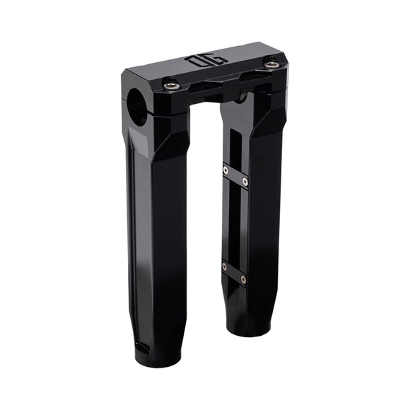 OG Black 8.5 inch Straight Risers with Black Standard Top Clamp