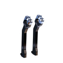 OG 9.5-inch Pan-America pull-back handlebar risers, black chrome