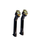 OG 9.5 Pan America pull-back handlebar risers, black with gold plating