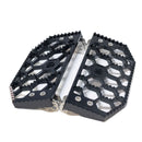 OG Bagger HoneyComp V3 black hard-anodized 6061 T6 aluminum honeycomb motorcycle floorboards (pair)