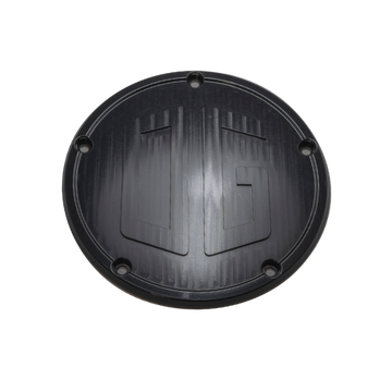 OG Twin Cam Derby Cover — CNC-machined 6061‑T6 billet aluminum, black anodized