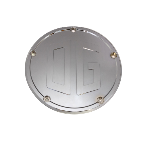 Chrome OG derby cover for Harley Big Twin motorcycles
