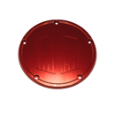 OG Big Twin derby cover, red anodized aluminum motorcycle part