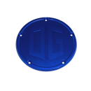 OG Big Twin Derby Cover - Blue Anodized Billet Aluminum