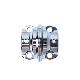 Chrome billet clutch/brake perch clamp for motorcycle handlebars