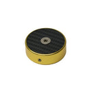 Gold billet bicycle fork stem cap with carbon fiber top
