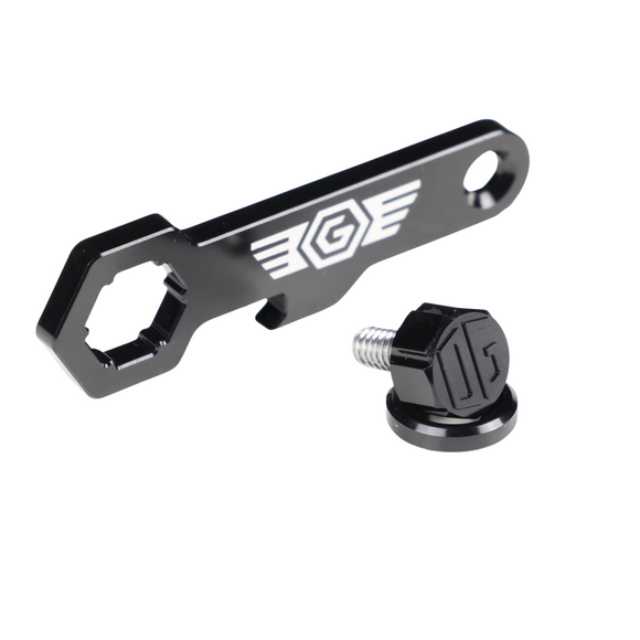 OG Billet Seat Screw kit — black billet screw, matching washer & OG bottle opener keychain