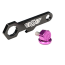 Purple anodized billet motorcycle seat screw