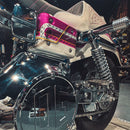 OG Chrome Dyna Rear Shock Sliders Mounted on Manic Cycles Disco 1999 Dyna