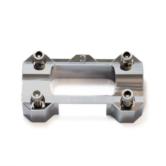 Chrome OG digital gauge top clamp for motorcycle handlebars