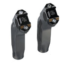 OG dual handlebar risers with gold-plated top clamps