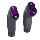 OG Dual Riser Top Clamps — Purple Anodized Handlebar Risers