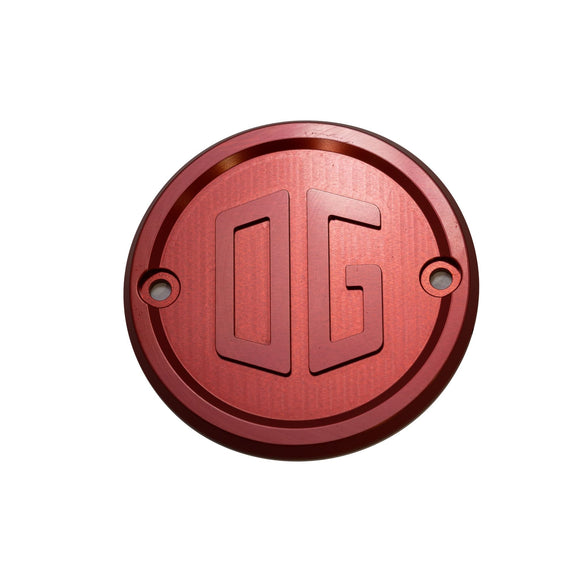 Red anodized OG points cover for Evo and Sportster