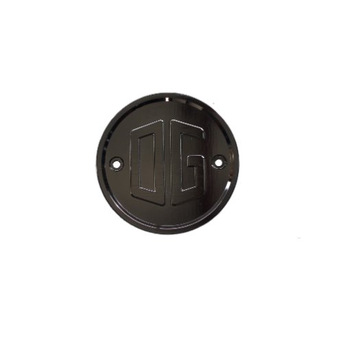 OG black chrome gauge block-off plate