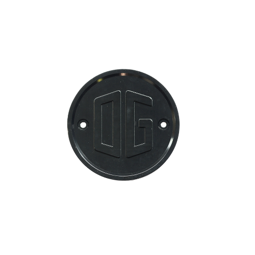 OG black gauge block-off plate for motorcycle gauges