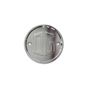 Chrome OG round gauge block-off plate motorcycle gauge cover