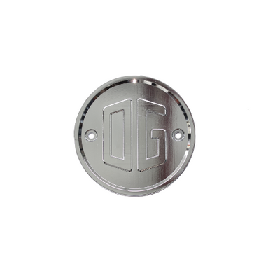 Chrome OG round gauge block-off plate motorcycle gauge cover