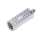OG Gripper aluminium motorcycle shifter peg, knurled silver