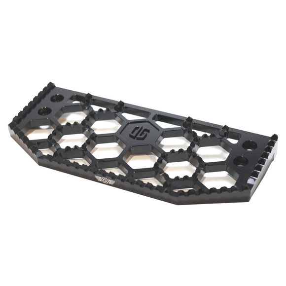 OG HoneyComp V3 replacement top gripper for Bagger Floorboards, black anodized 6061‑T6 aluminum