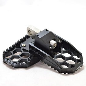 OG HoneyComp V3 black honeycomb motorcycle foot pegs