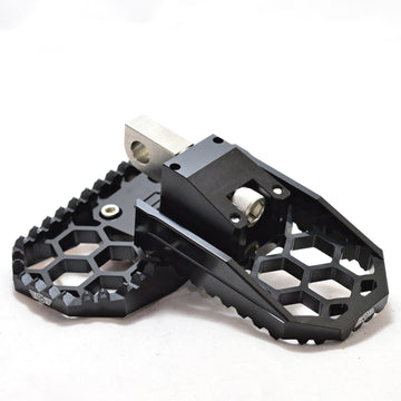 OG HoneyComp V3 black honeycomb motorcycle foot pegs