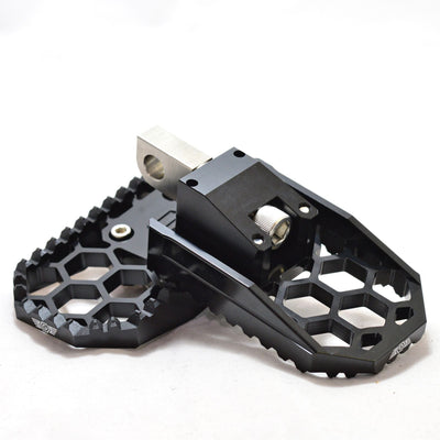 OG HoneyComp V3 black honeycomb motorcycle foot pegs