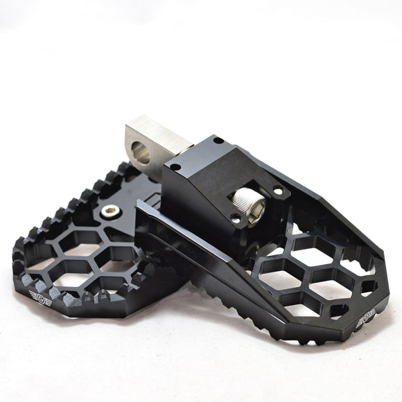 OG HoneyComp V3 black motorcycle foot pegs