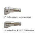 OG HoneyComp V3 passenger foot peg adapters for Indian motorcycles