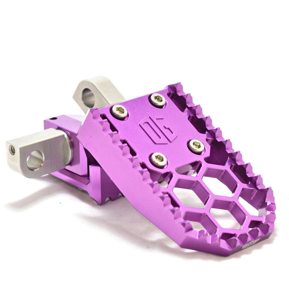 OG HoneyComp V3 purple motorcycle foot peg