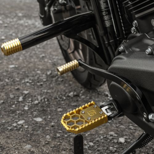OG HoneyComp V3 gold honeycomb motorcycle foot peg