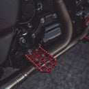 OG HoneyComp V3 red honeycomb motorcycle foot peg