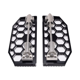 Black HoneyComp V3 Floorboards for Indian Bagger Models
