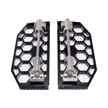 Black HoneyComp V3 Floorboards for Indian Bagger Models
