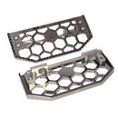 HoneyComp V3 black chrome floorboards for Indian Bagger motorcycles