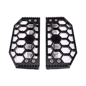 Black HoneyComp V3 Floorboards for Indian Bagger Models