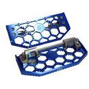 OG HoneyComp V3 blue billet aluminum floorboards for Indian bagger motorcycles