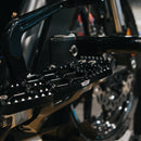 OG Indian Bagger HoneyComp V3 Floorboards installed on a Indian Bagger model