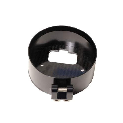 Black billet aluminum gauge pod for Indian Chief motorcycle with clamp mount