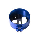 Blue anodized billet gauge pod with carbon-fiber insert for Indian Chief motorcycle